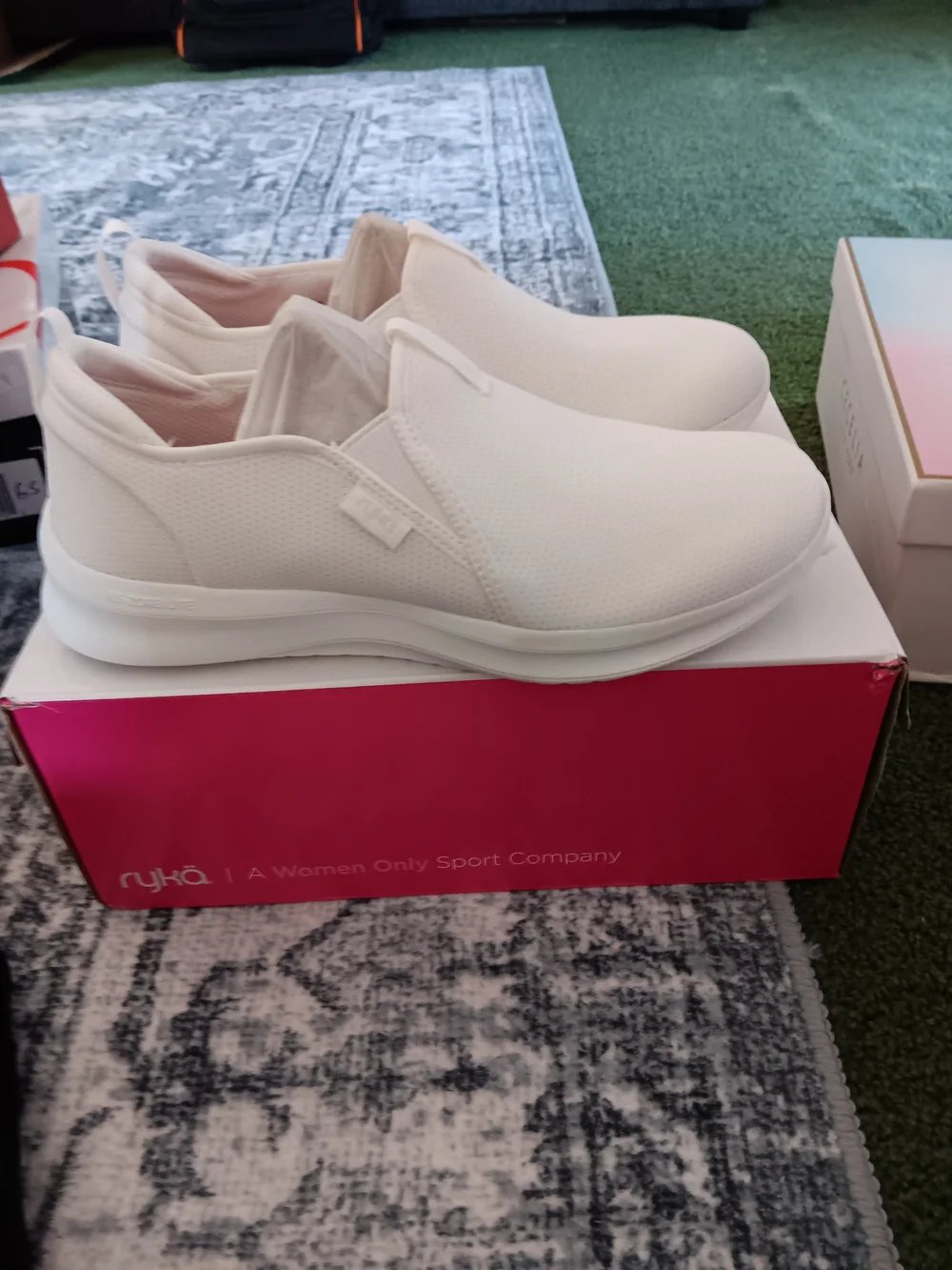 Ryka Women’s Slip-On Walking Shoes in White Size 9